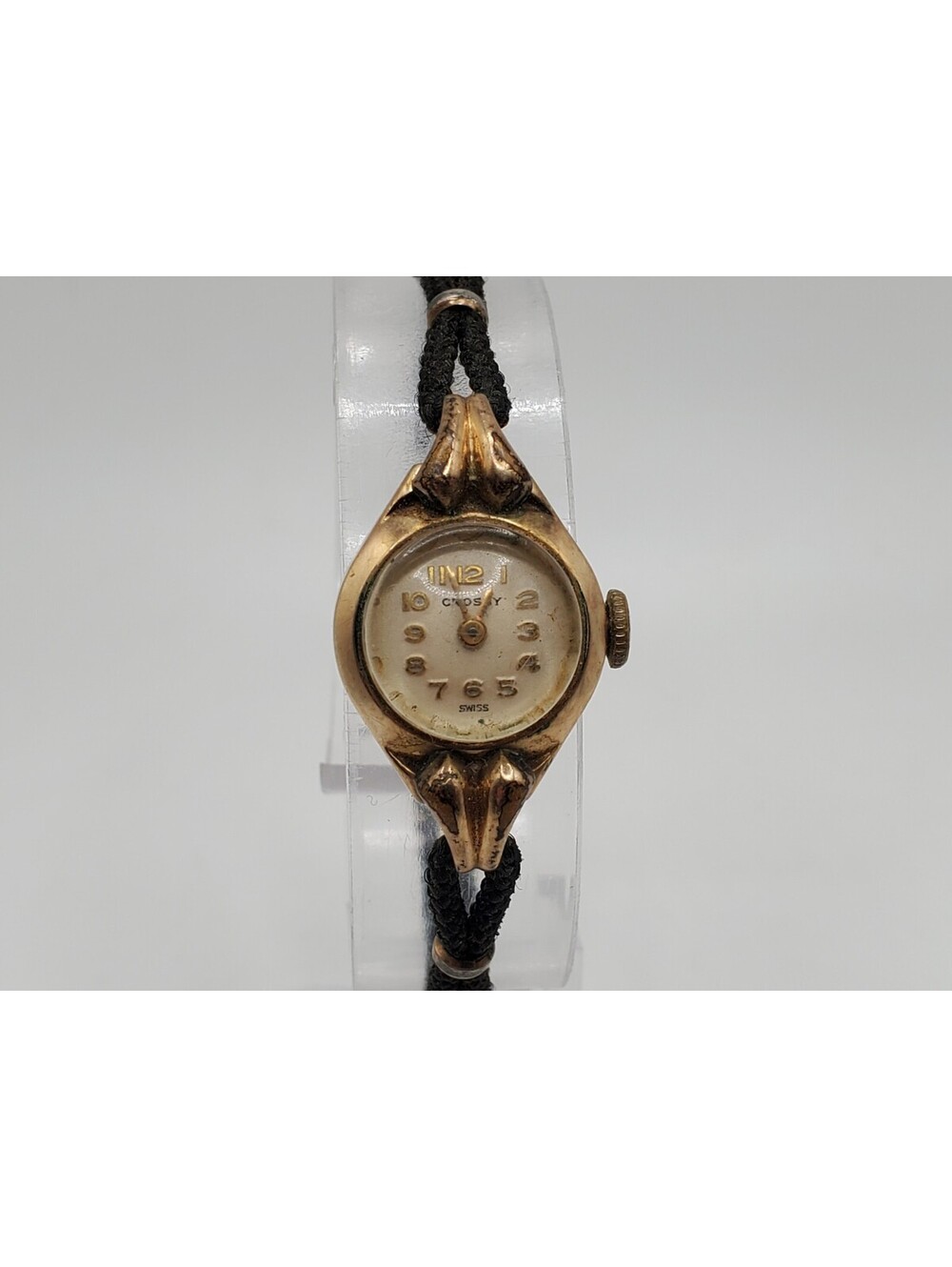 Vintage Crosby Mechanical Watch Women 10k R.G.P Bezel For Parts